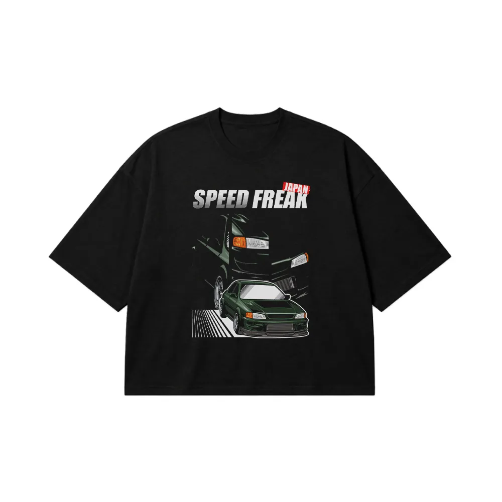 تیشرت باکسی ماشین ژاپنی طرح Speed Freak کد 3845