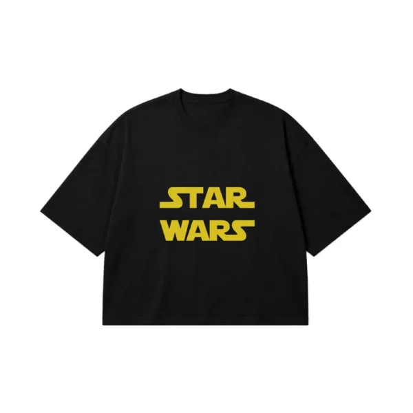 تیشرت باکسی استار وارز طرح لوگوی کلاسیک (Star Wars) کد 3863