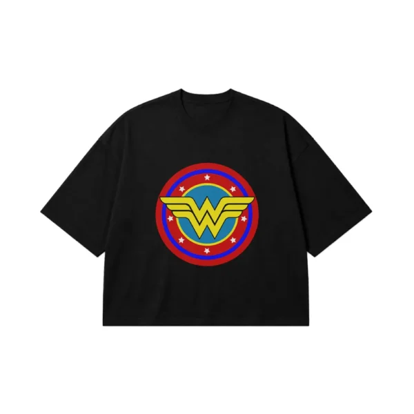 تیشرت باکسی دی‌سی طرح لوگوی زن شگفت‌انگیز (Wonder Woman) کد 4088