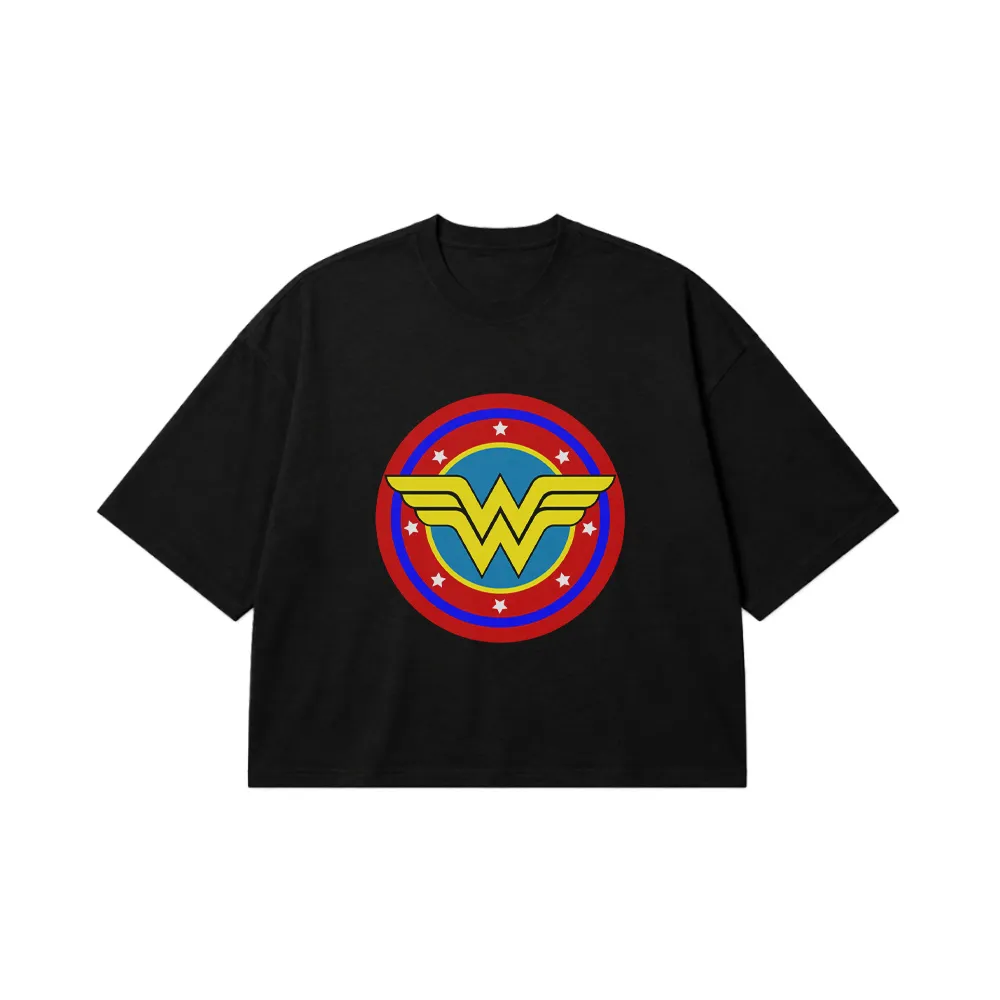 تیشرت باکسی دی‌سی طرح لوگوی زن شگفت‌انگیز (Wonder Woman) کد 4088