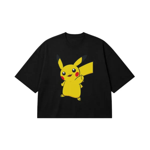 تیشرت باکسی پوکمون طرح پیکاچو کلاسیک (Pikachu) کد 4126