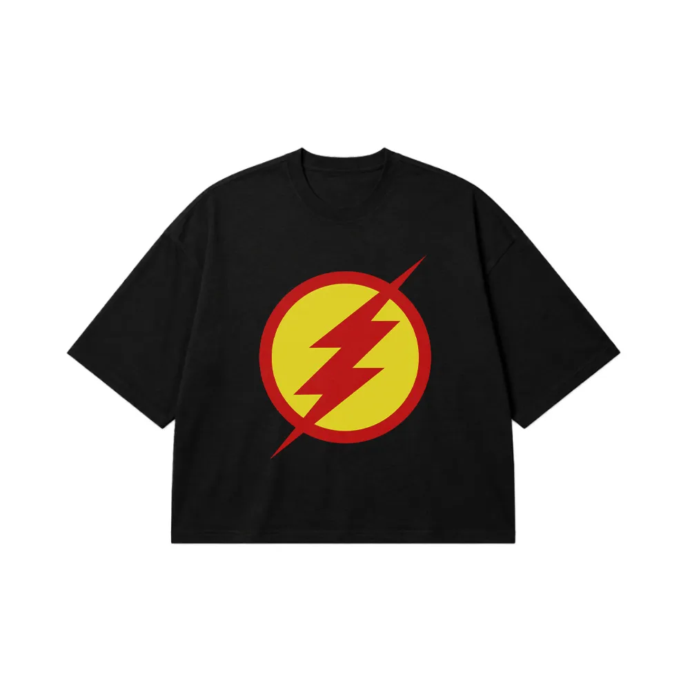 تیشرت باکسی دی‌سی طرح لوگوی فلش (The Flash) کد 4234