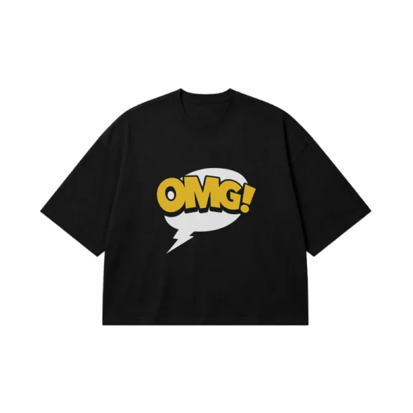 تیشرت باکسی نوشته OMG طرح کمیک کد 4373