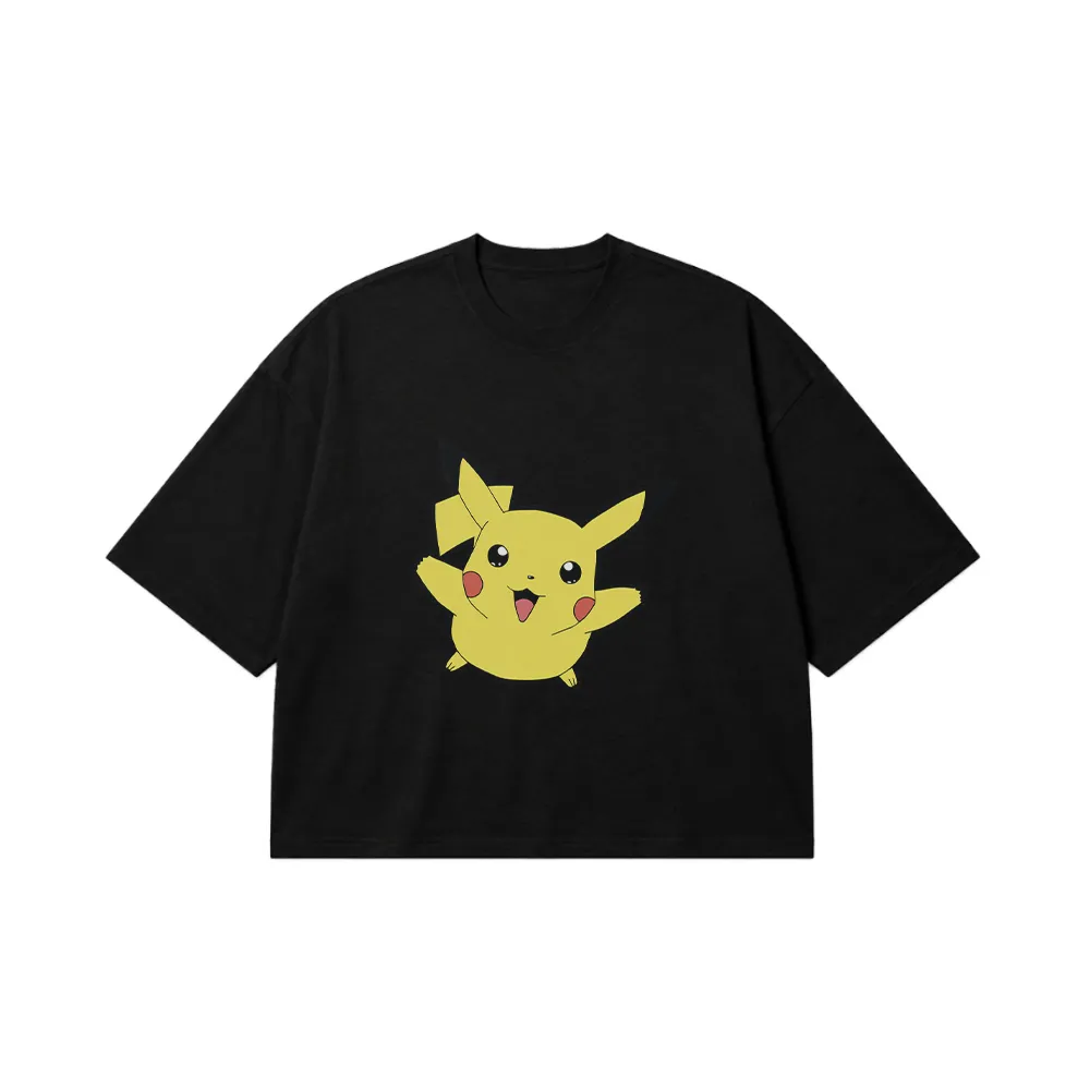 تیشرت باکسی پوکمون طرح پیکاچو کیوت (Pikachu) کد 4467