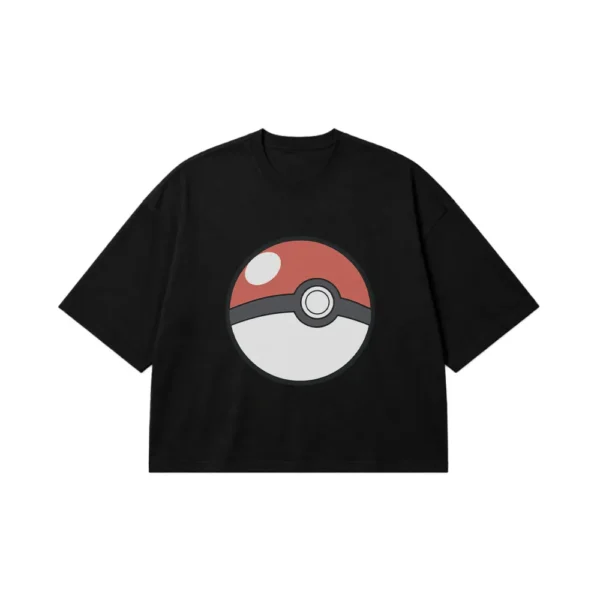 تیشرت باکسی پوکمون طرح پوکبال (Poké Ball) کد 4472