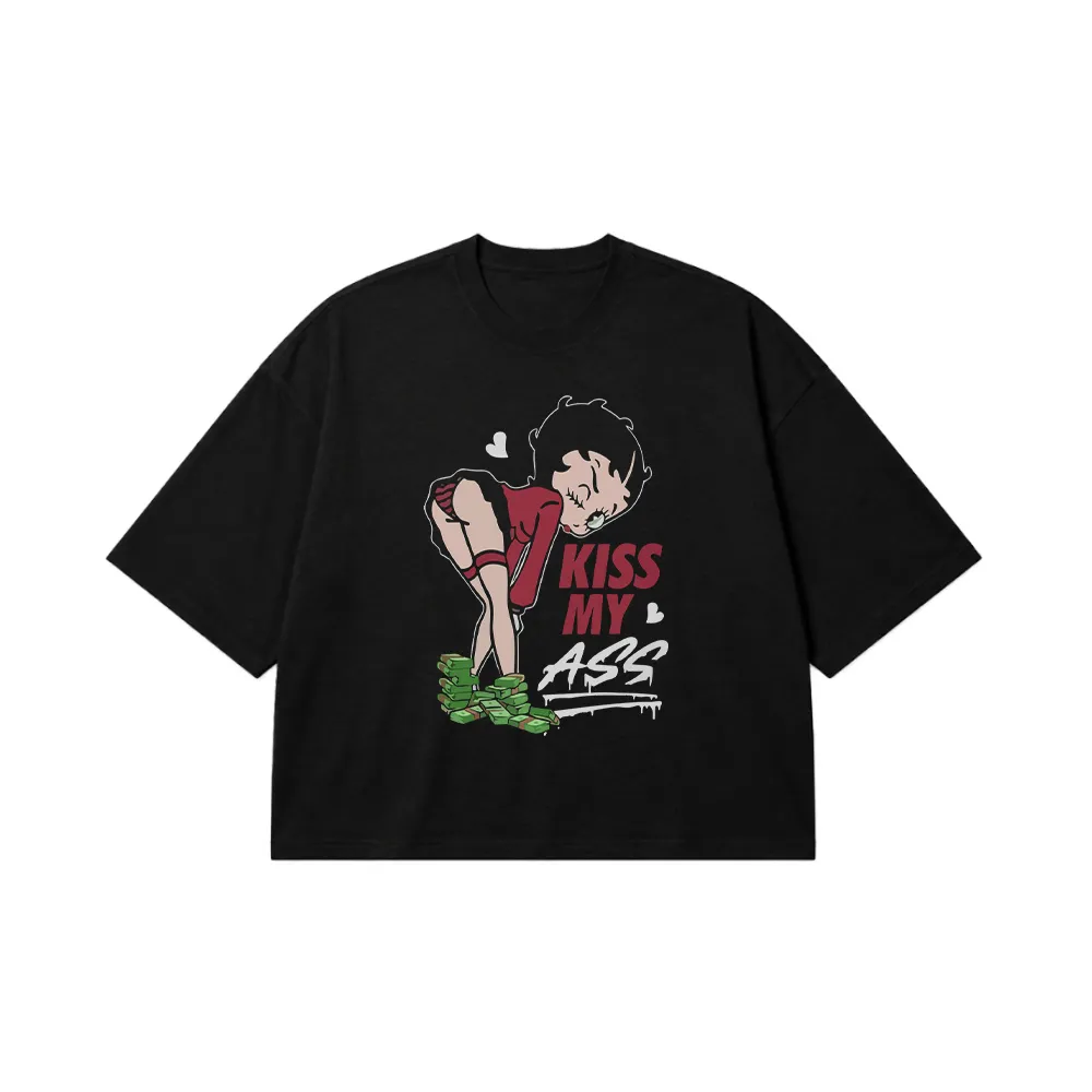 تیشرت باکسی بتی بوپ طرح Kiss My Ass (Betty Boop) کد 5186