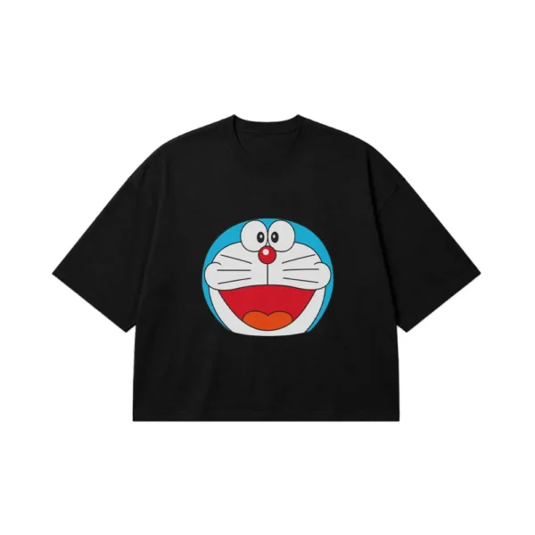 تیشرت باکسی دورامون طرح صورت (Doraemon) کد 5212