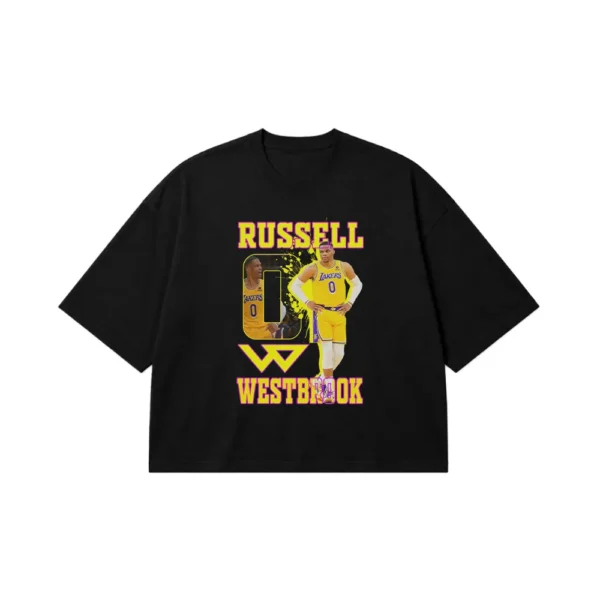 تیشرت باکسی راسل وستبروک طرح لیکرز (Russell Westbrook) کد 5213