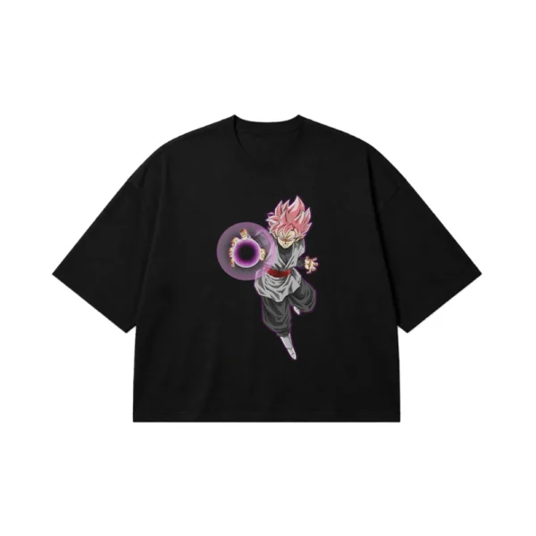 تیشرت باکسی انیمه دراگون بال طرح گوکو بلک (Goku Black) کد 5232