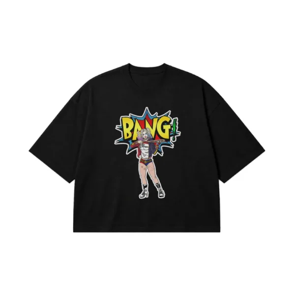 تیشرت باکسی هارلی کویین طرح Bang (Harley Quinn) کد 5294