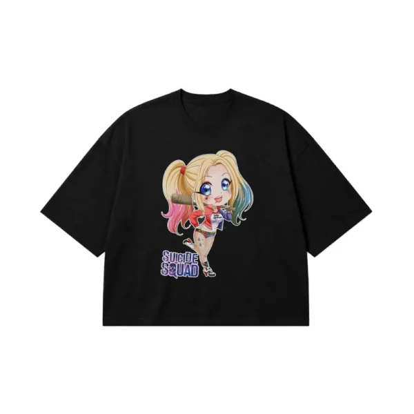 تیشرت باکسی هارلی کویین طرح چیبی Suicide Squad (Harley Quinn) کد 5302