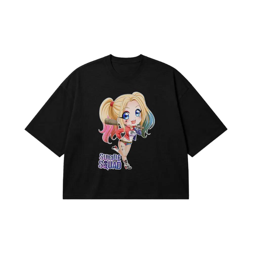 تیشرت باکسی هارلی کویین طرح چیبی Suicide Squad (Harley Quinn) کد 5302