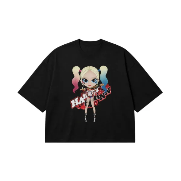 تیشرت باکسی هارلی کویین طرح چیبی (Harley Quinn) کد 5353