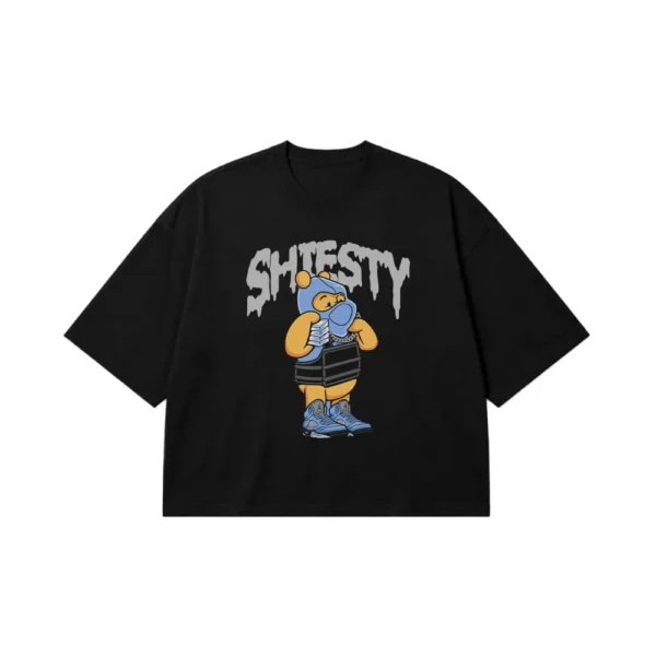 تیشرت باکسی پو خرسه طرح Shiesty کد 5363