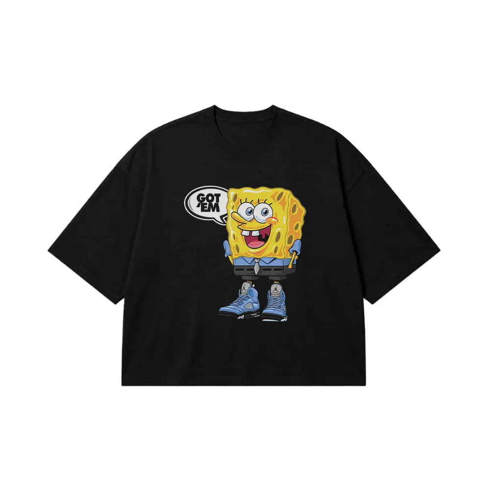 تیشرت باکسی باب اسفنجی طرح Got Em (SpongeBob) کد 5369