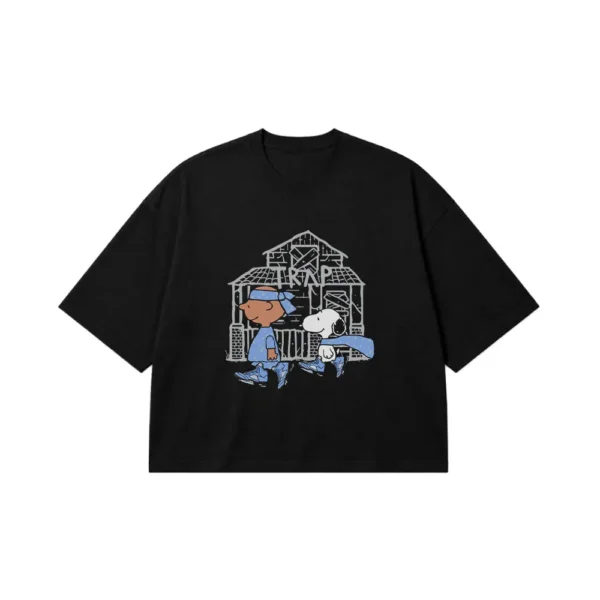 تیشرت باکسی اسنوپی طرح Trap (Snoopy) کد 5380