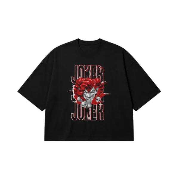 تیشرت باکسی جوکر طرح جمجمه (Joker) کد 5394