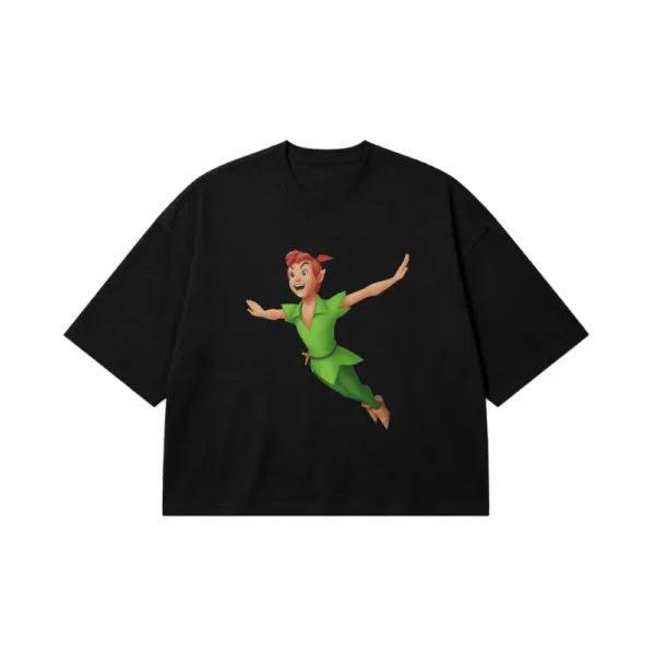 تیشرت باکسی پیتر پن طرح پرواز (Peter Pan) کد 5403