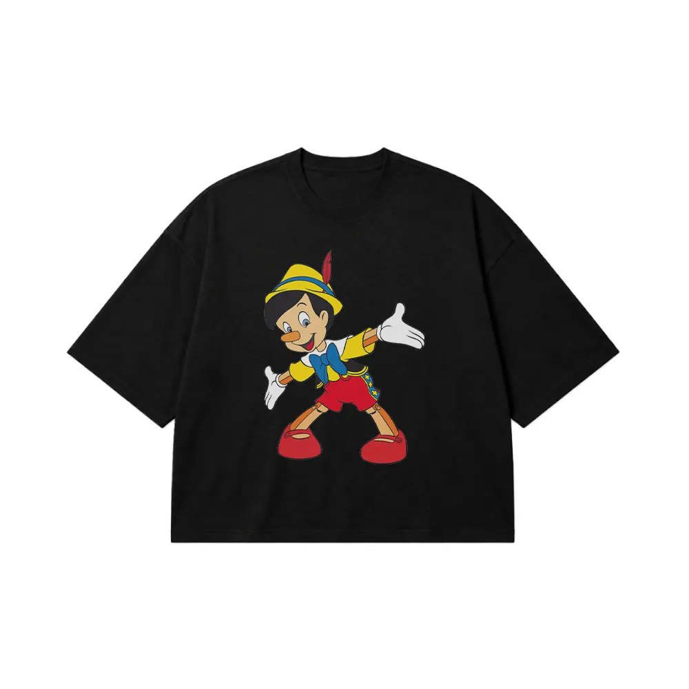 تیشرت باکسی پینوکیو طرح کارتونی (Pinocchio) کد 5423