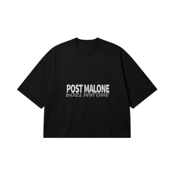 تیشرت باکسی پست مالون طرح تایپوگرافی (Post Malone) کد 550