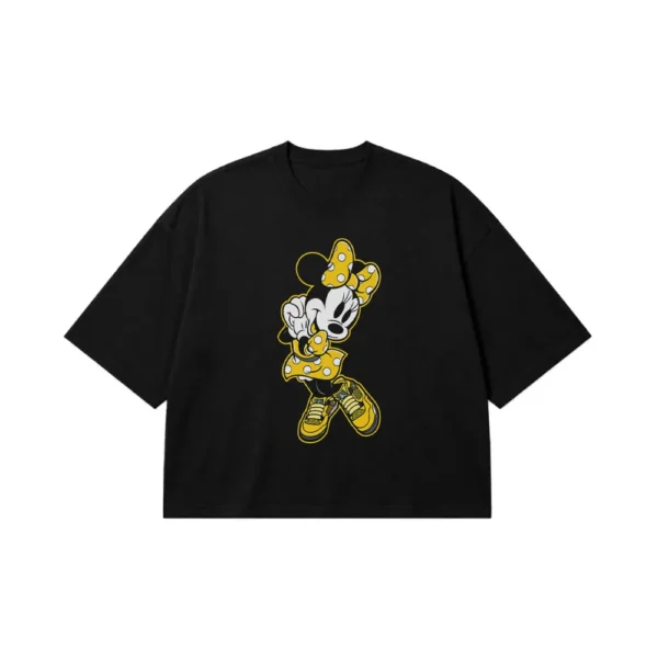 تیشرت باکسی مینی موس طرح کفش (Minnie Mouse) کد 5577