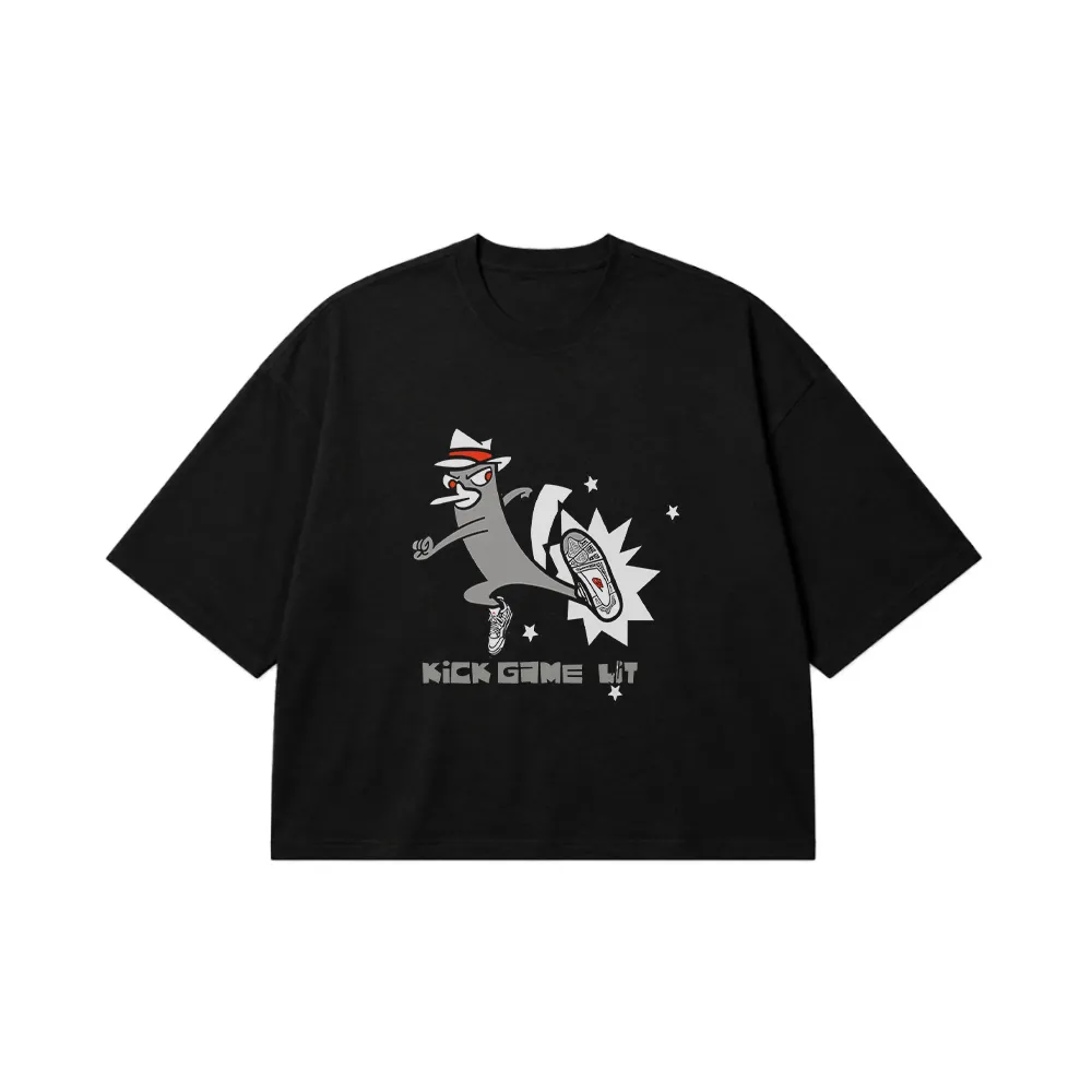 تیشرت باکسی جاسوس کارتونی طرح Kick Game Lit کد 5600