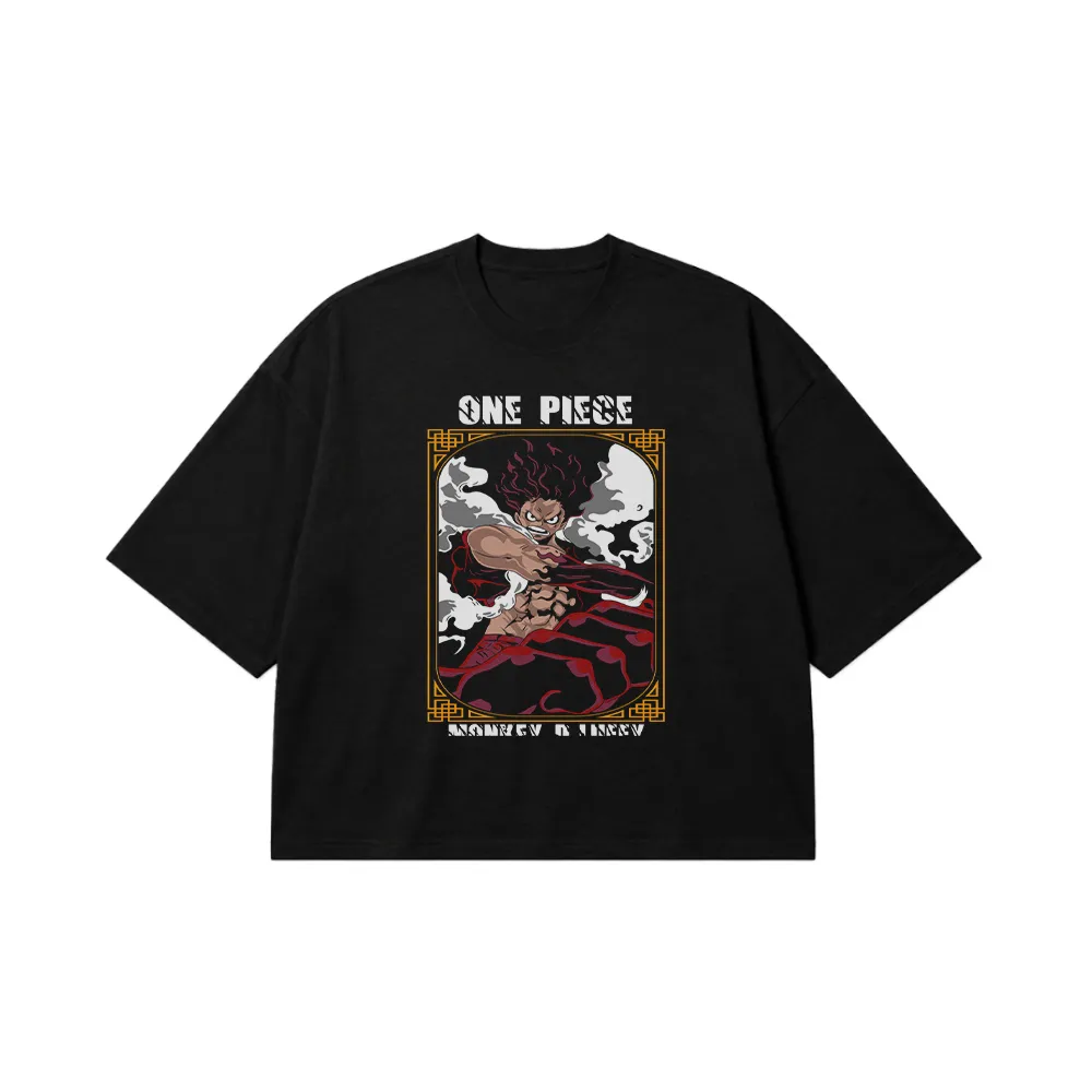 تیشرت باکسی انیمه وان پیس طرح لوفی (Monkey D. Luffy) کد 565