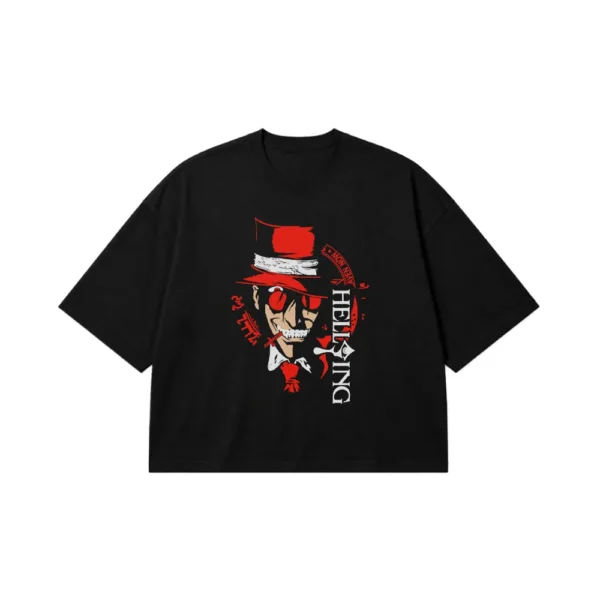 تیشرت باکسی انیمه هلسینگ طرح آلوکارد (Hellsing) کد 5688