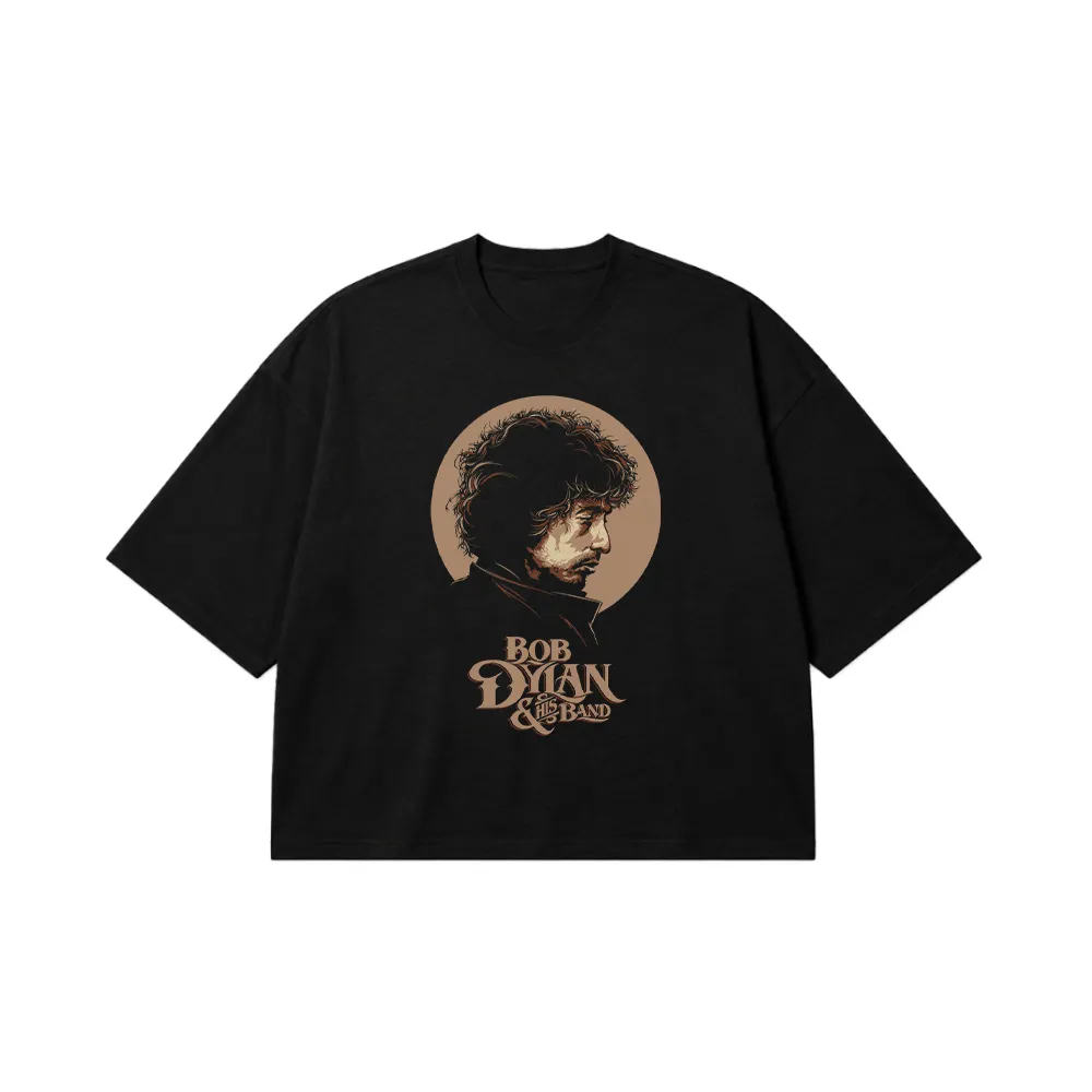تیشرت باکسی باب دیلن طرح پرتره (Bob Dylan) کد 5739
