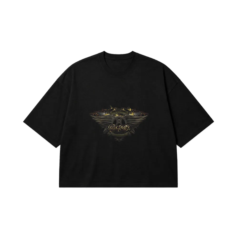 تیشرت باکسی ایروسمیت طرح لوگوی بالدار (Aerosmith) کد 5752