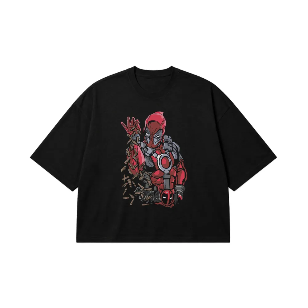 تیشرت باکسی مارول طرح ددپول (Deadpool) کد 5767