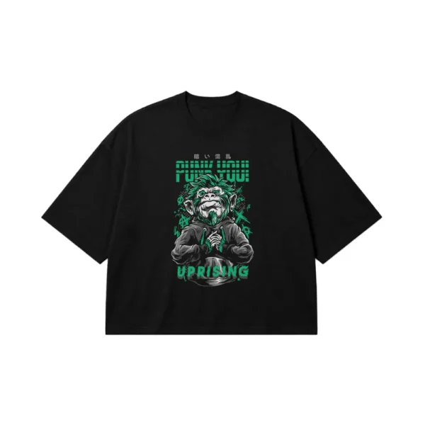 تیشرت باکسی میمون طرح Punk You Uprising کد 5776