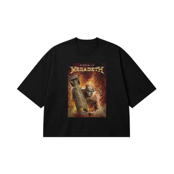 تیشرت باکسی مگادث طرح موشک (Megadeth) کد 5800