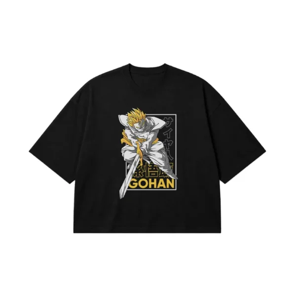تیشرت باکسی انیمه دراگون بال طرح گوهان (Gohan) کد 5843