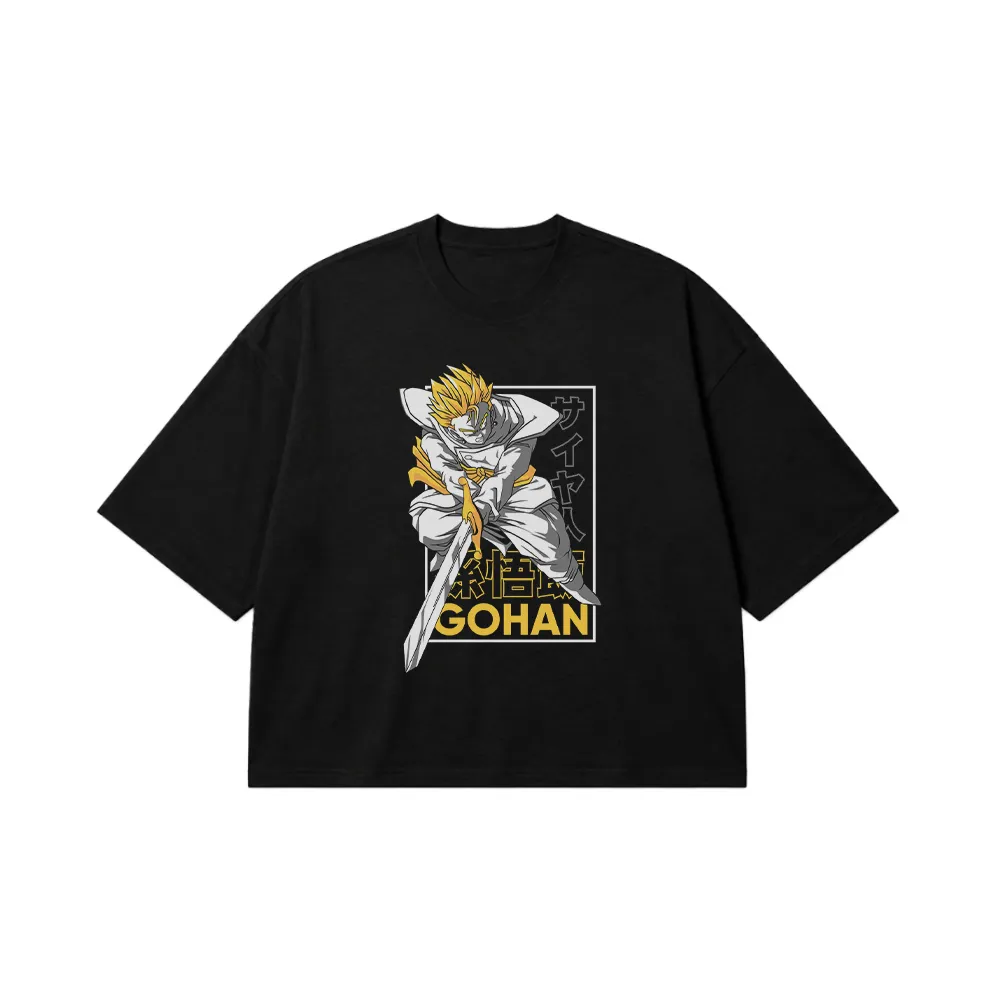 تیشرت باکسی انیمه دراگون بال طرح گوهان (Gohan) کد 5843