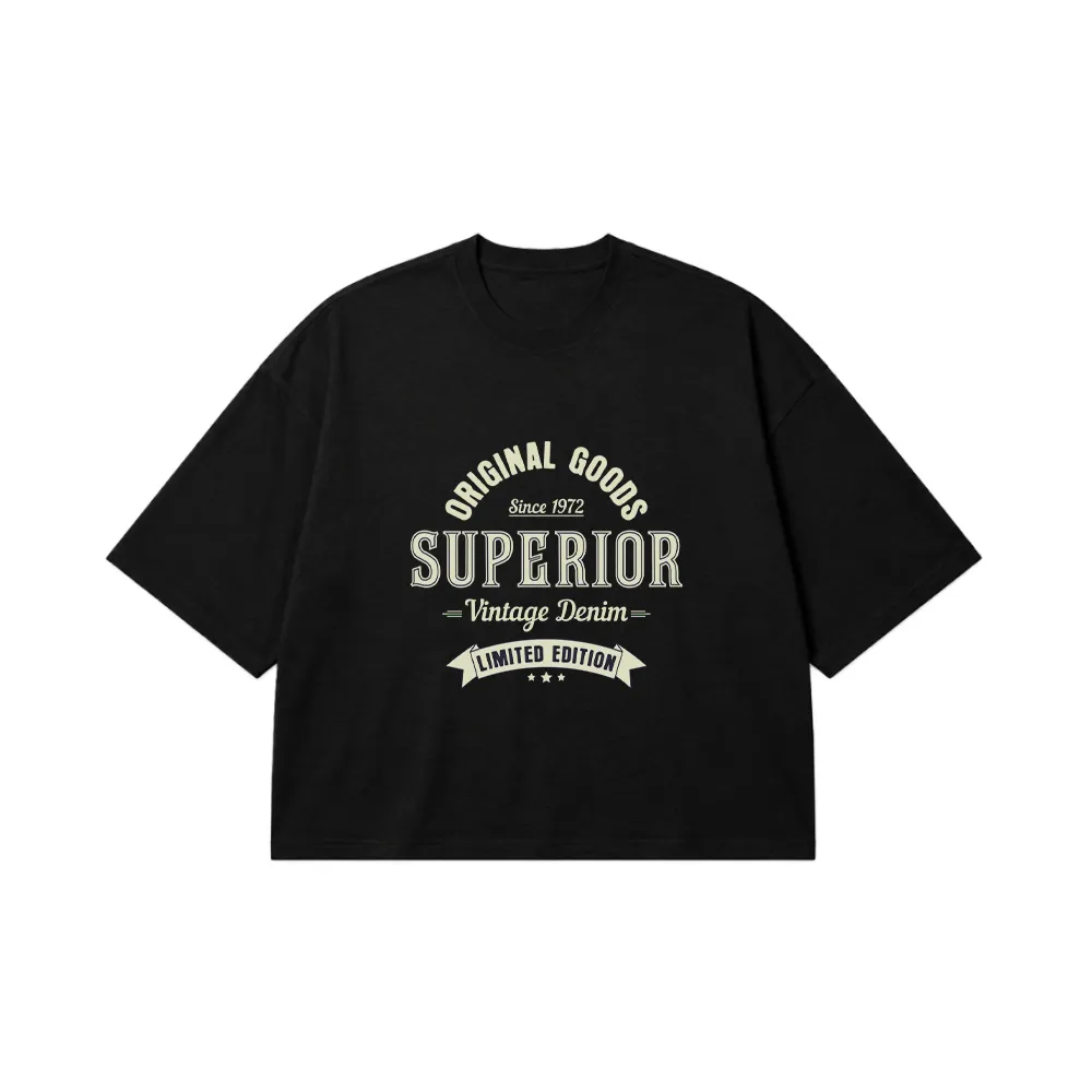 تیشرت باکسی وینتیج طرح Superior Denim کد 5993