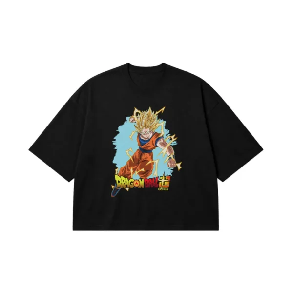 تیشرت باکسی انیمه دراگون بال طرح گوکو (Goku) کد 602