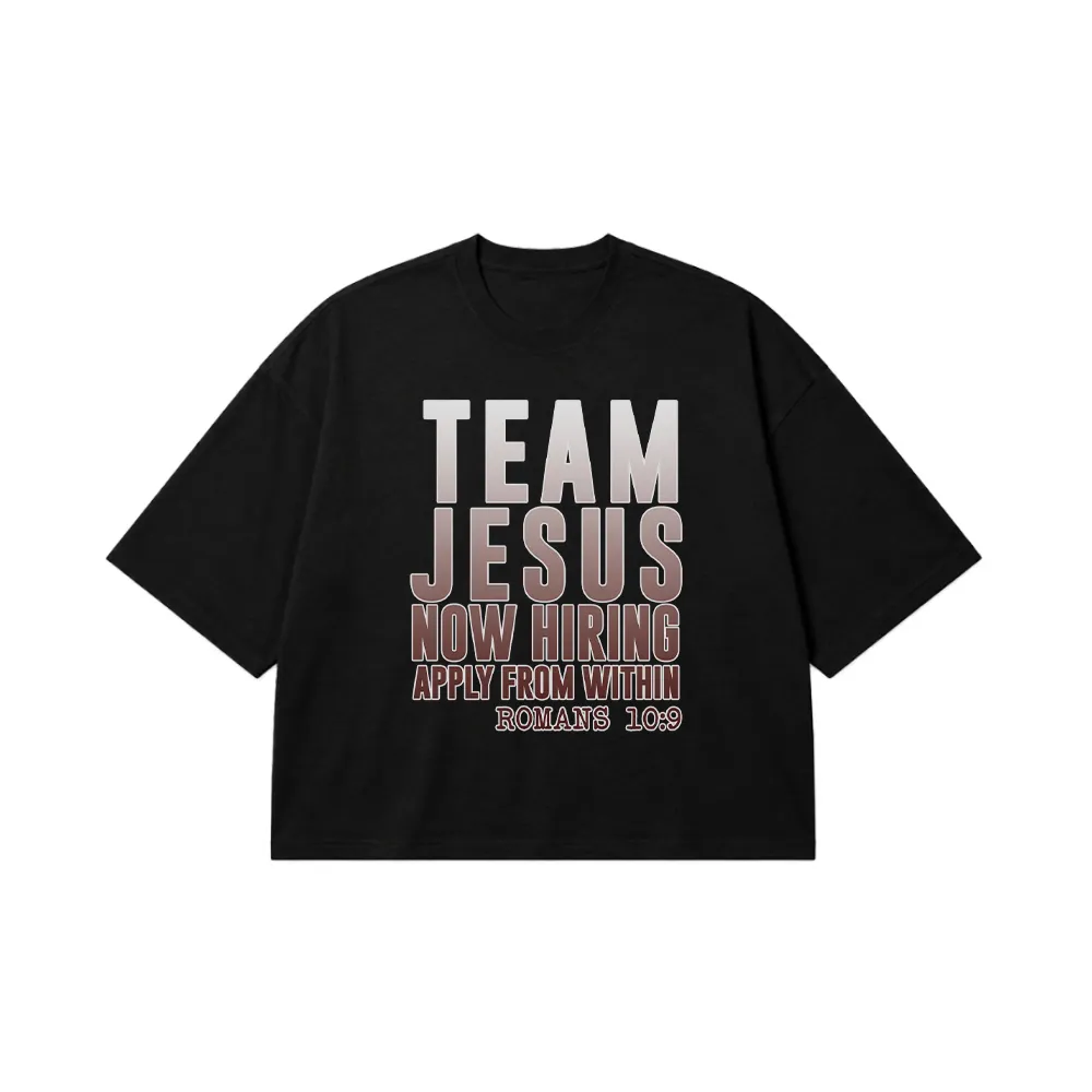 تیشرت باکسی نوشته Team Jesus Now Hiring کد 605