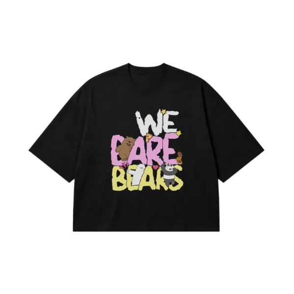 تیشرت باکسی سه خرس طرح We Bare Bears کد 609