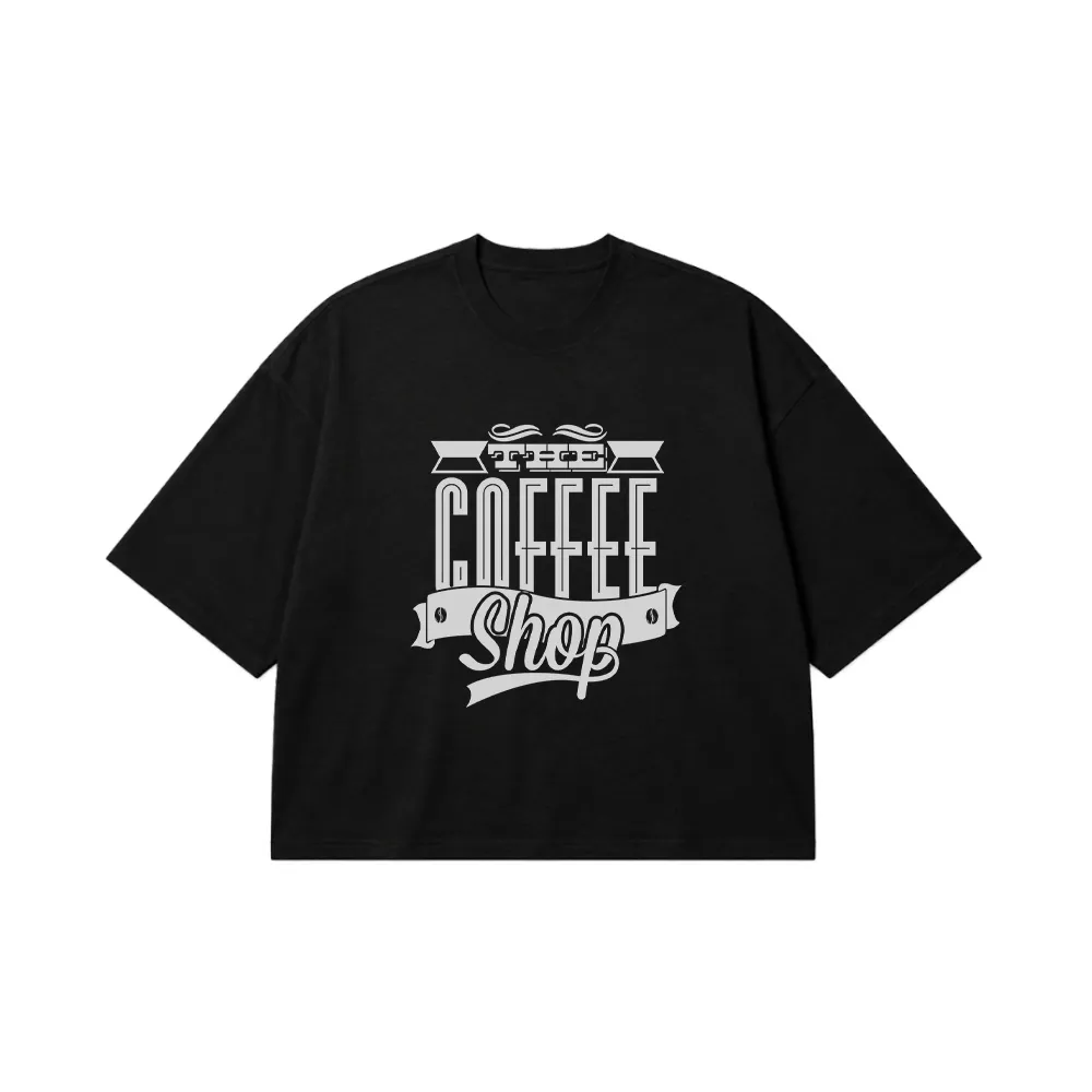 تیشرت باکسی کافی‌شاپ طرح The Coffee Shop کد 6159