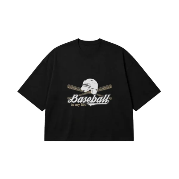 تیشرت باکسی بیسبال طرح Baseball Is My Life کد 6242