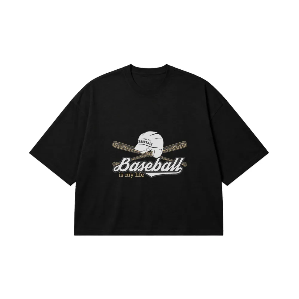 تیشرت باکسی بیسبال طرح Baseball Is My Life کد 6242