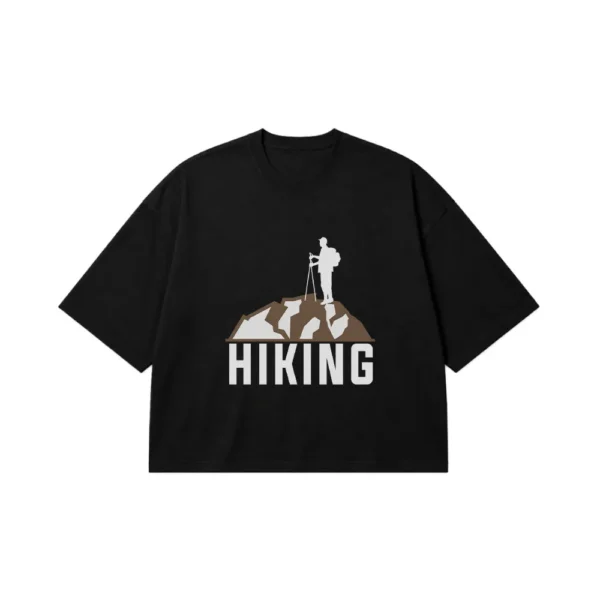 تیشرت باکسی کوهنوردی طرح Hiking کد 6464