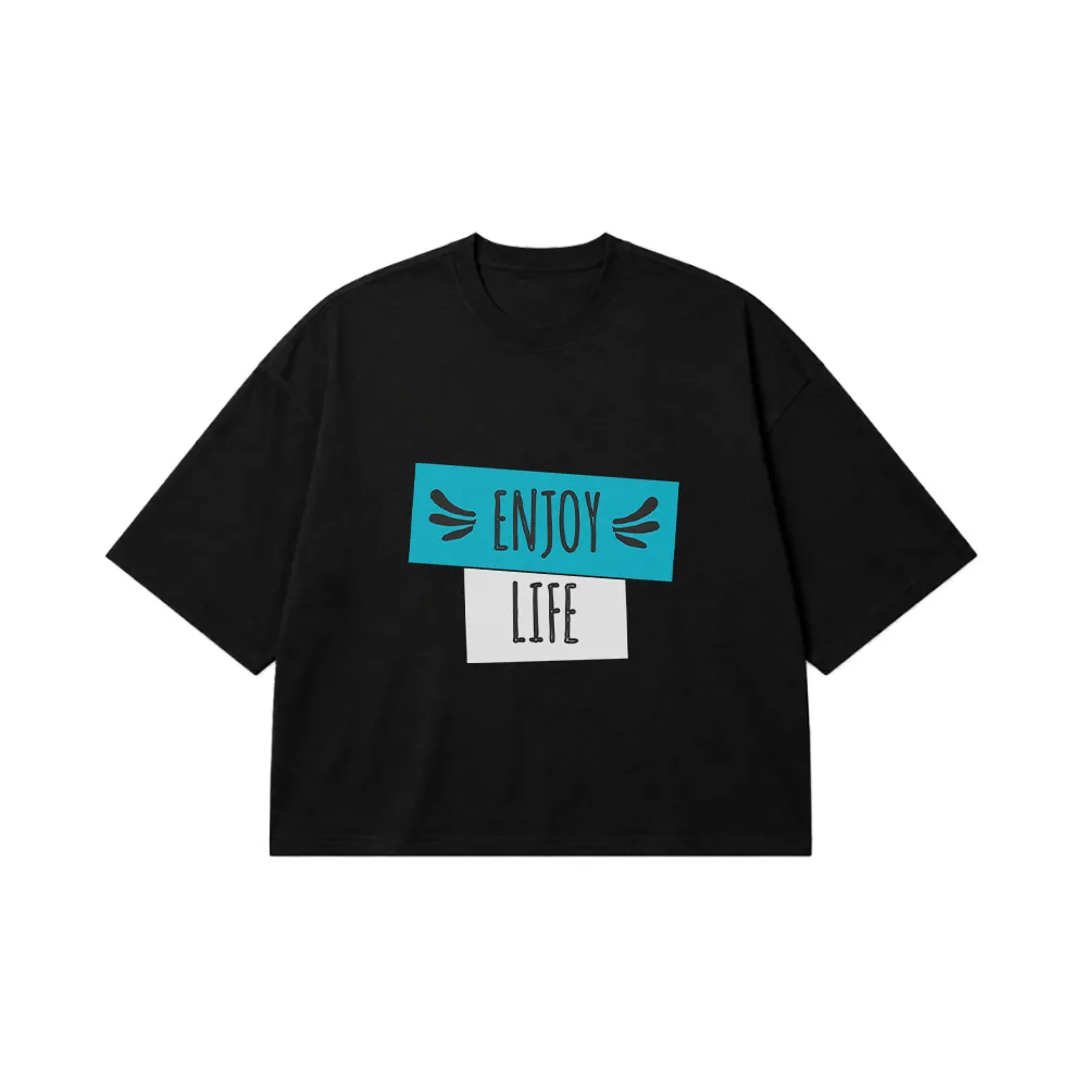 تیشرت باکسی نوشته Enjoy Life کد 6501