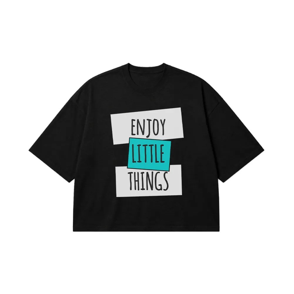 تیشرت باکسی نوشته Enjoy Little Things کد 6504