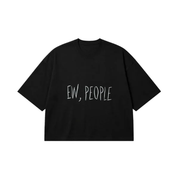 تیشرت باکسی نوشته Ew People کد 6584