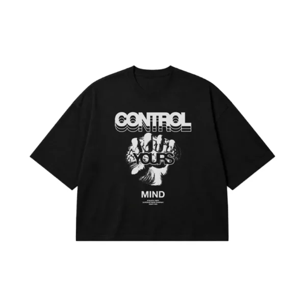 تیشرت باکسی انگیزشی طرح Control Your Mind کد 663