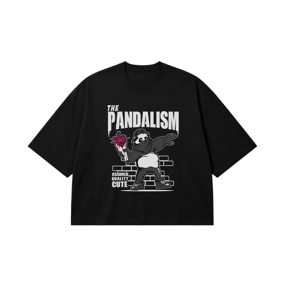 تیشرت باکسی پاندا طرح Pandalism کد 6823