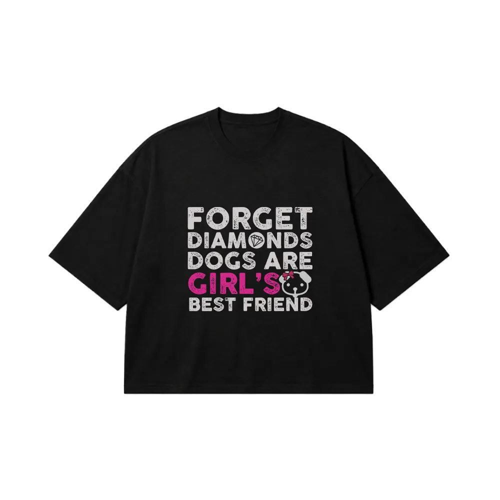 تیشرت باکسی سگ طرح Girl’s Best Friend کد 6831