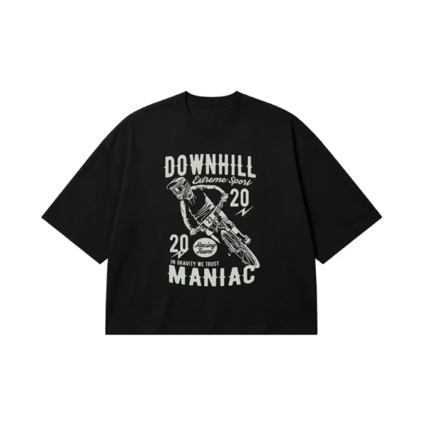 تیشرت باکسی دوچرخه‌سواری کوهستان طرح Downhill کد 6842